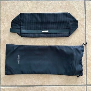 Giorgio Armani Black Textured Pouch with Dust Bag